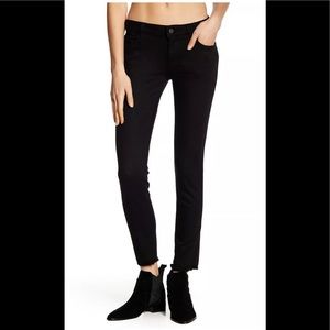 DL1961 Amanda Black Raw Hem Denim Skinny